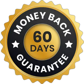 60-day money-back guarantee seal