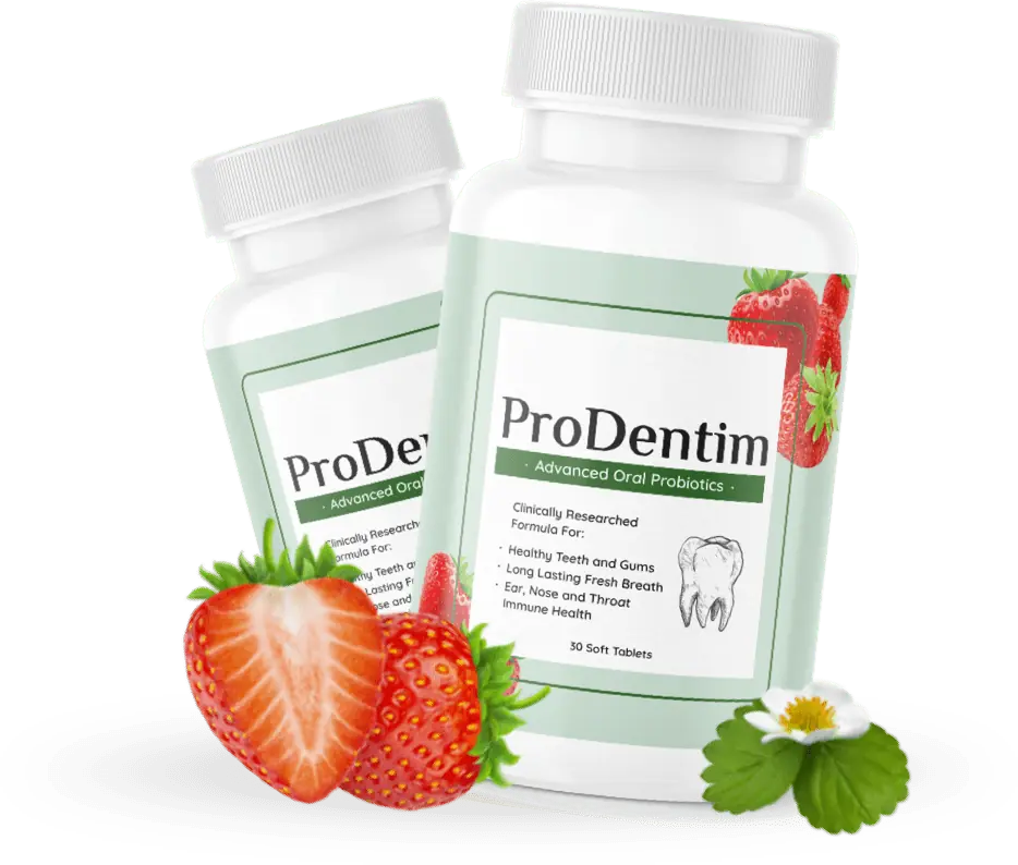 Two ProDentim bottles, Advanced Oral Probiotics, 30 soft tablets